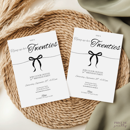 Tying Up Her Twenties — 30th Birthday Invitation Template by Pretty Digital — view 8