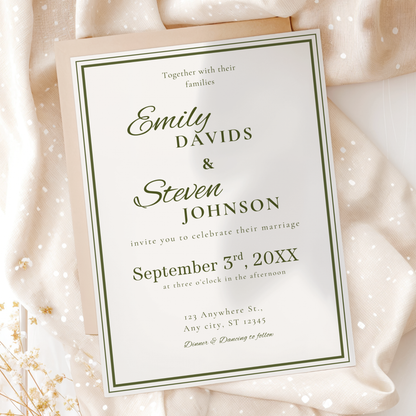 Black Tie Elegant Wedding Invitation by Pretty Digital — view 10