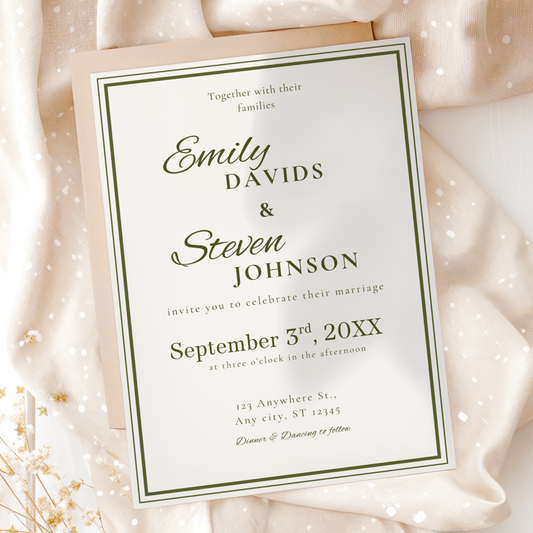 Black Tie Elegant Wedding Invitation by Pretty Digital — view 10