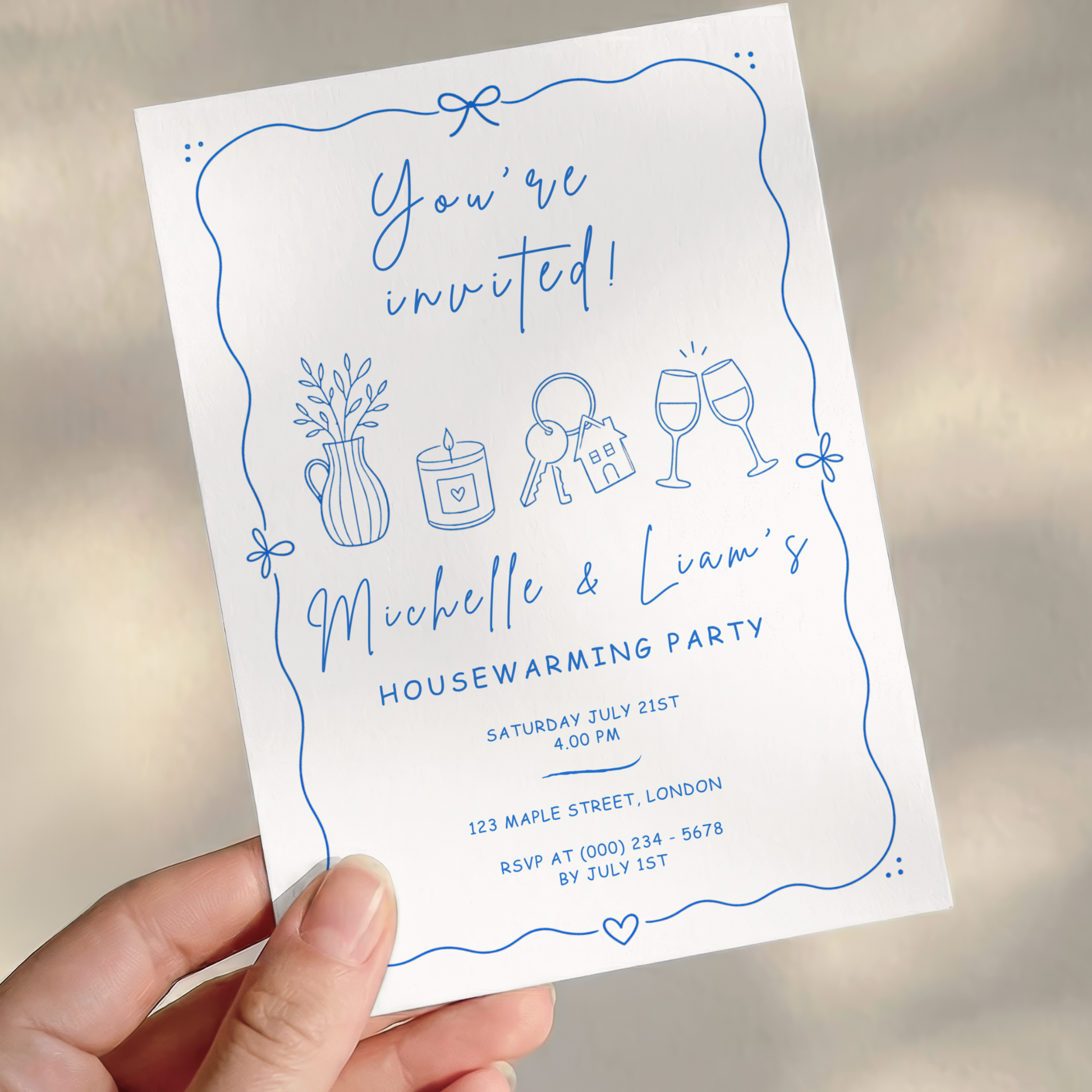 Modern Housewarming Invitation by Pretty Digital — view 3