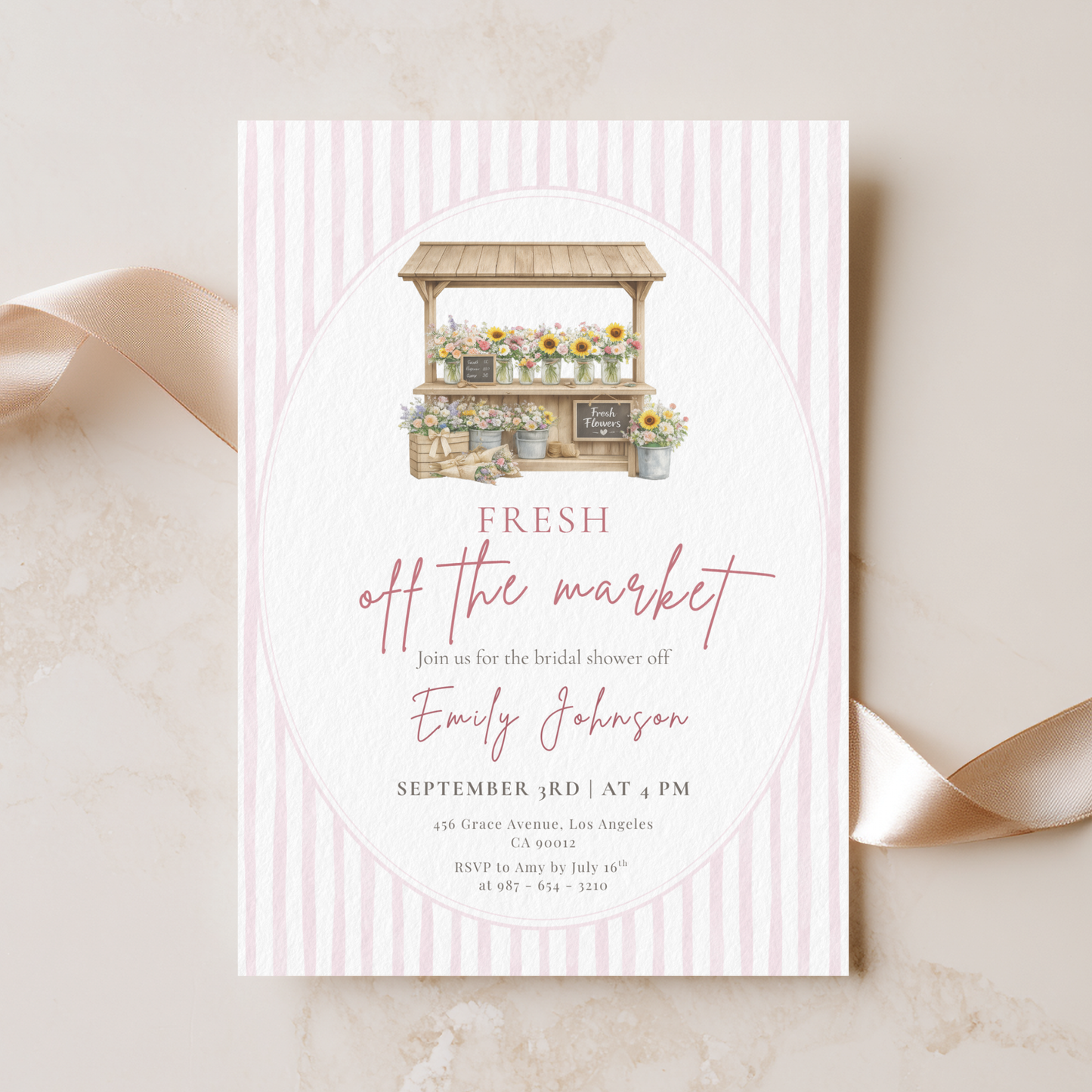 Fresh off the Market — Bridal Shower Invitation Template by Pretty Digital — view 5