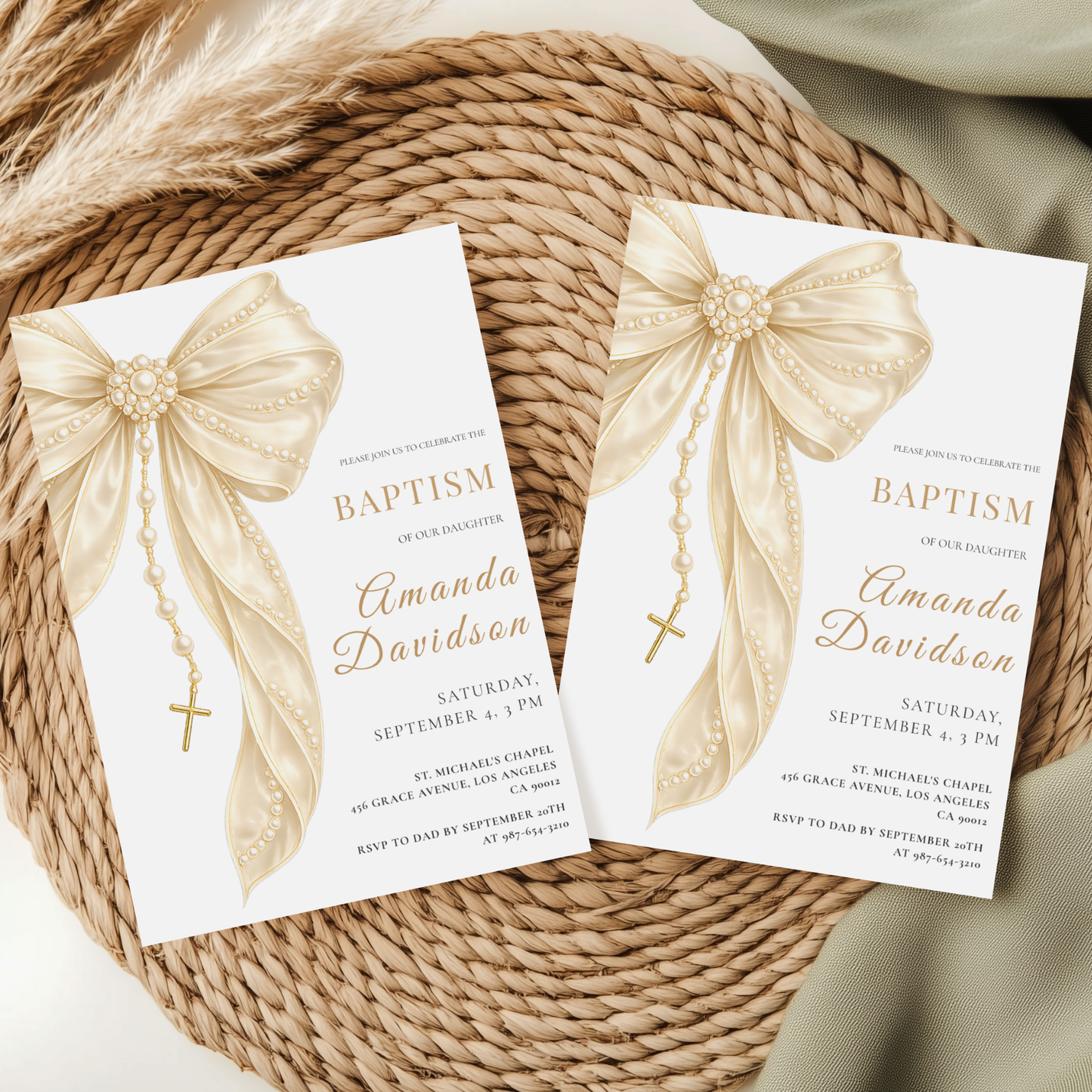 Classic Baptism Invitation by Pretty Digital — view 8