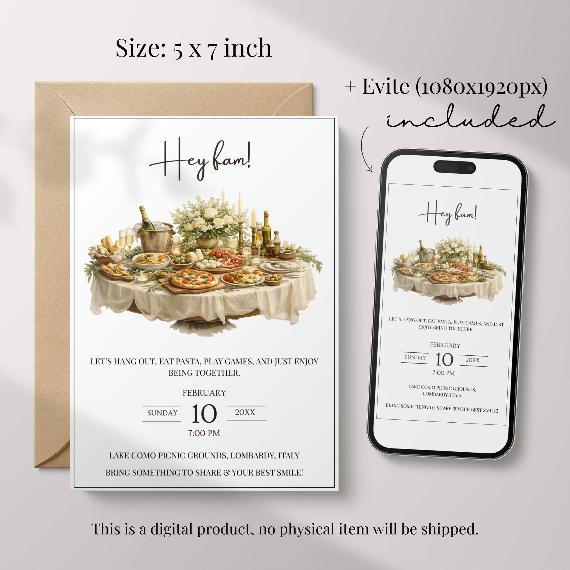 Hey Fam — Family Reunion Invitation Template by Pretty Digital — view 2