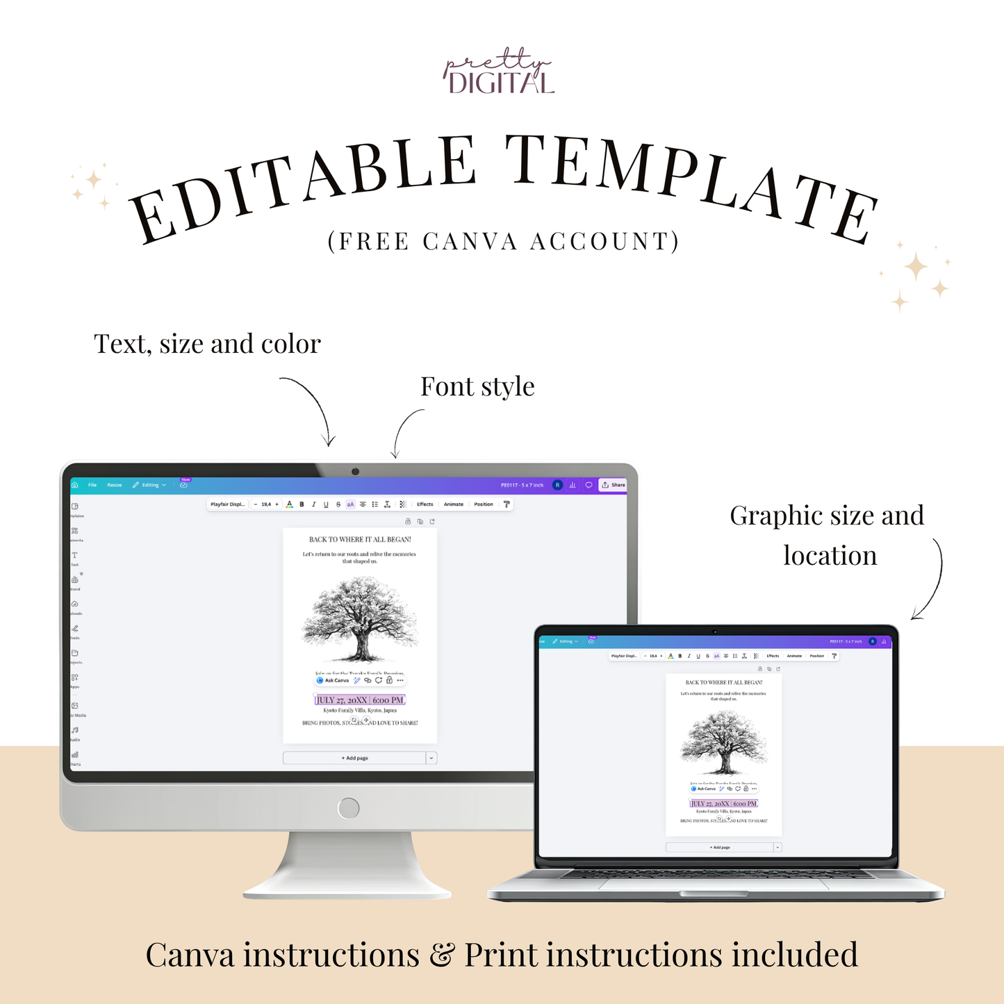 Back to Where It All Began — Family Reunion Invitation Template by Pretty Digital — view 4