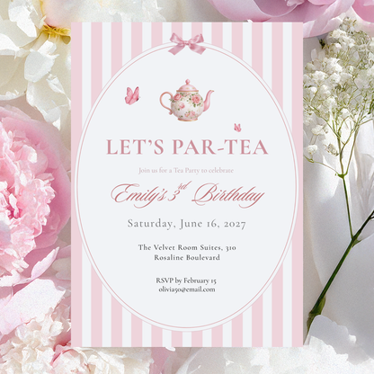 Let's Par-Tea — Tea Party Invitation Template by Pretty Digital — view 3