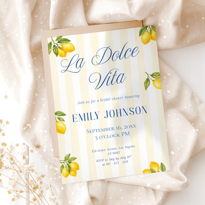 La Dolce Vita — Italian Bridal Shower Invitation Template by Pretty Digital — view 10