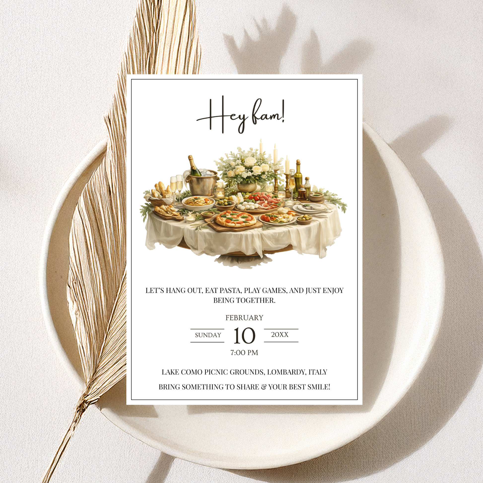 Hey Fam — Family Reunion Invitation Template by Pretty Digital — view 5