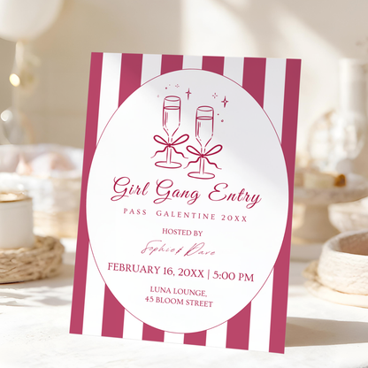 Modern Pink Galentine's Day Invitation by Pretty Digital — view 8