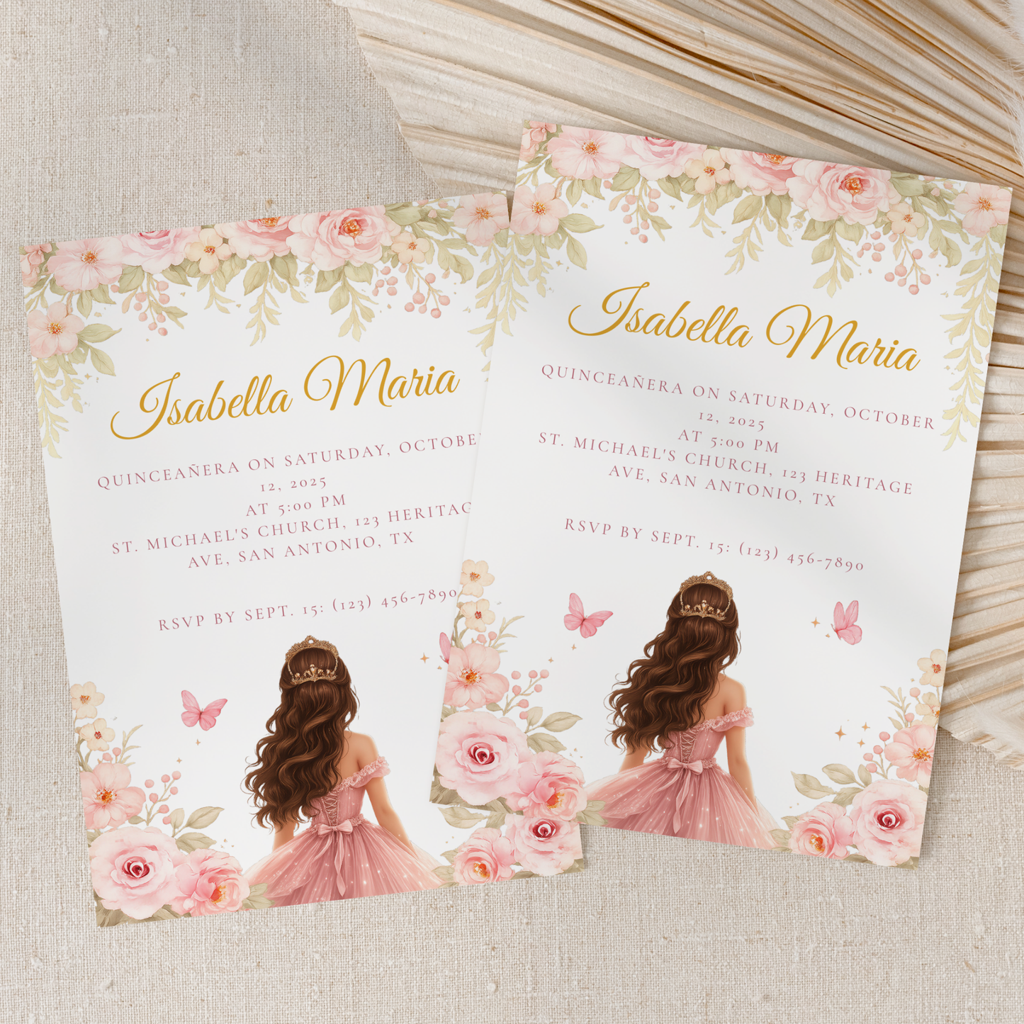 Floral Quinceanera Invitation by Pretty Digital — view 9