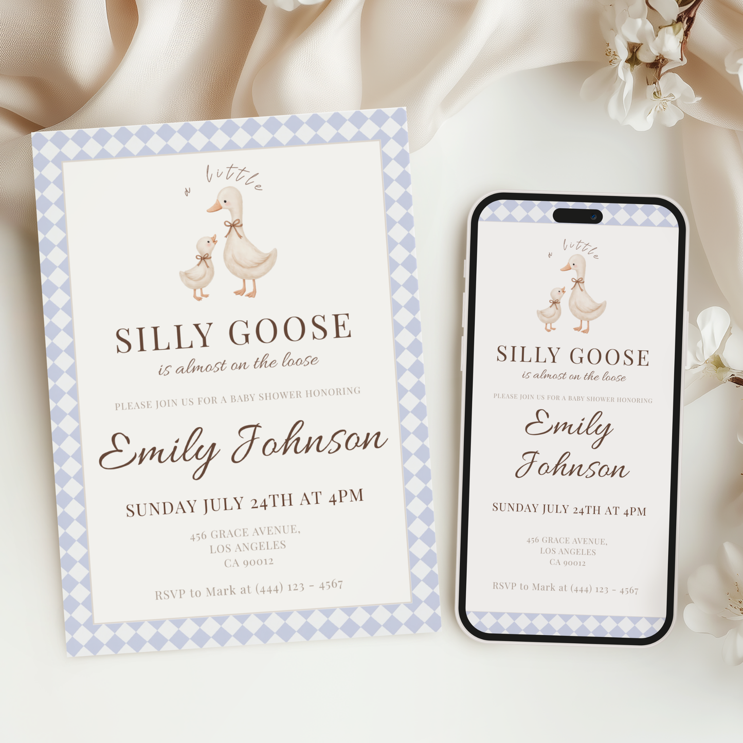 Silly Goose — Gender-Neutral Baby Shower Invitation Template by Pretty Digital — view 6