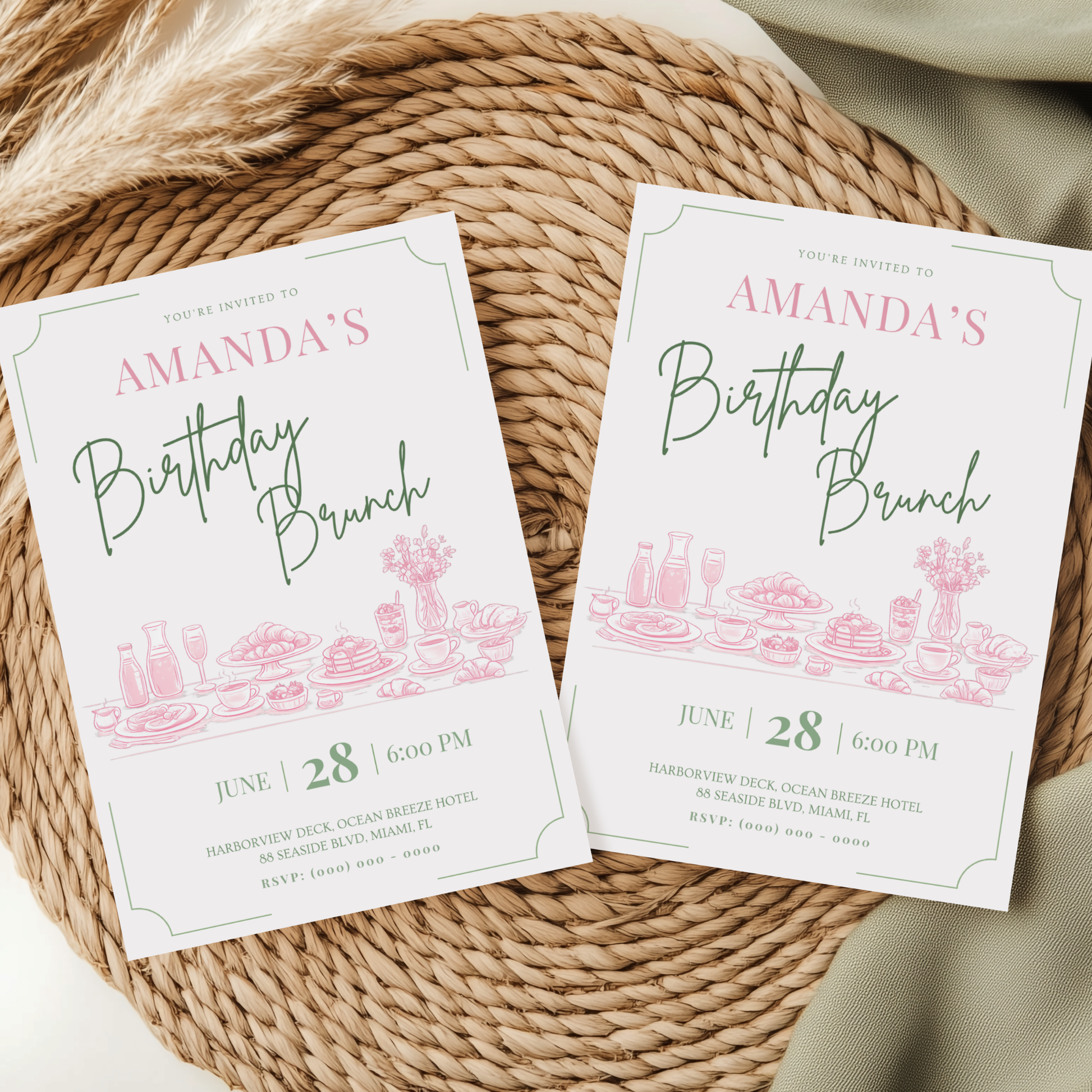 Floral Brunch Invitation by Pretty Digital — view 8