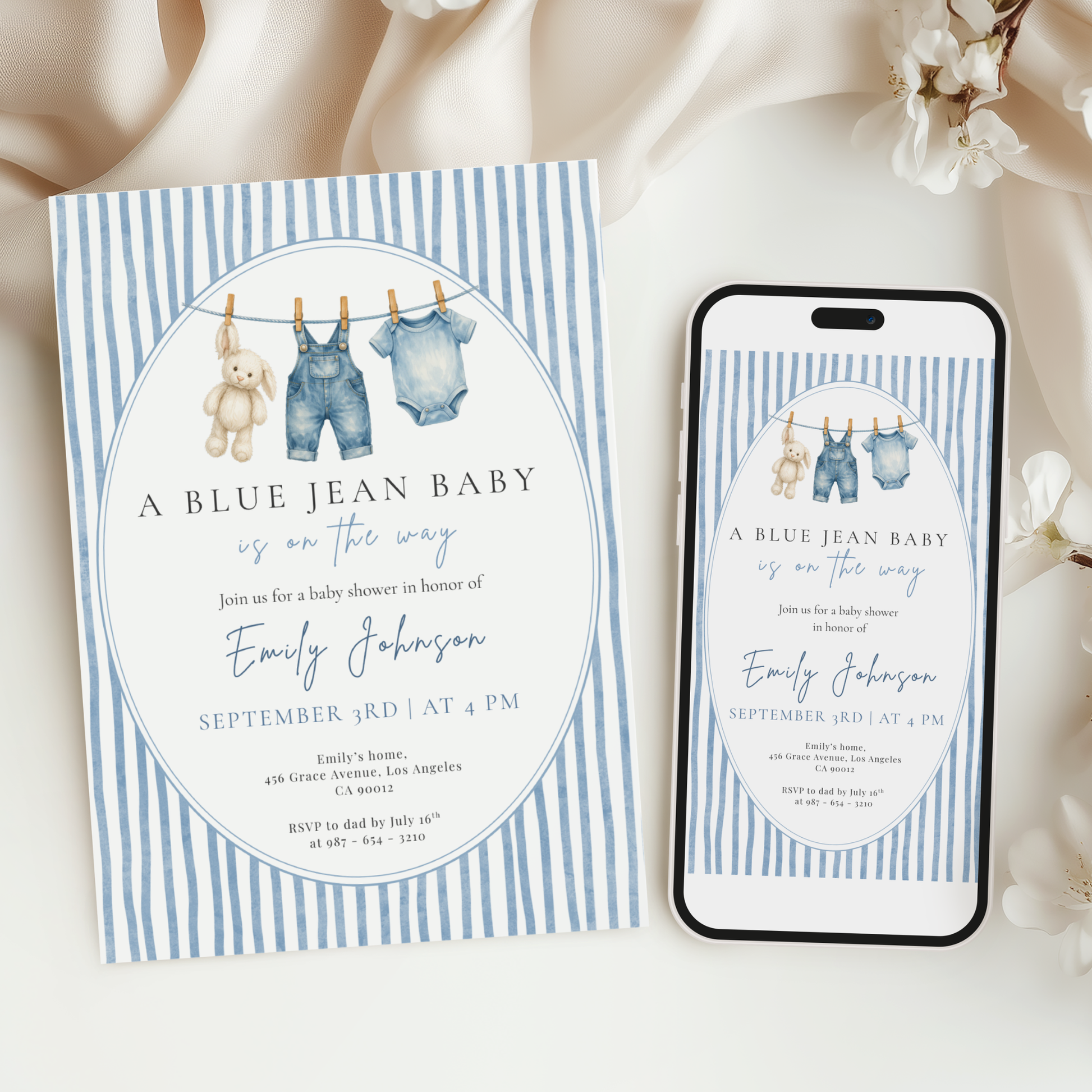 A Blue Jean Baby — Western Baby Shower Invitation Template by Pretty Digital — view 6