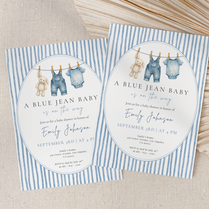 A Blue Jean Baby — Western Baby Shower Invitation Template by Pretty Digital — view 9