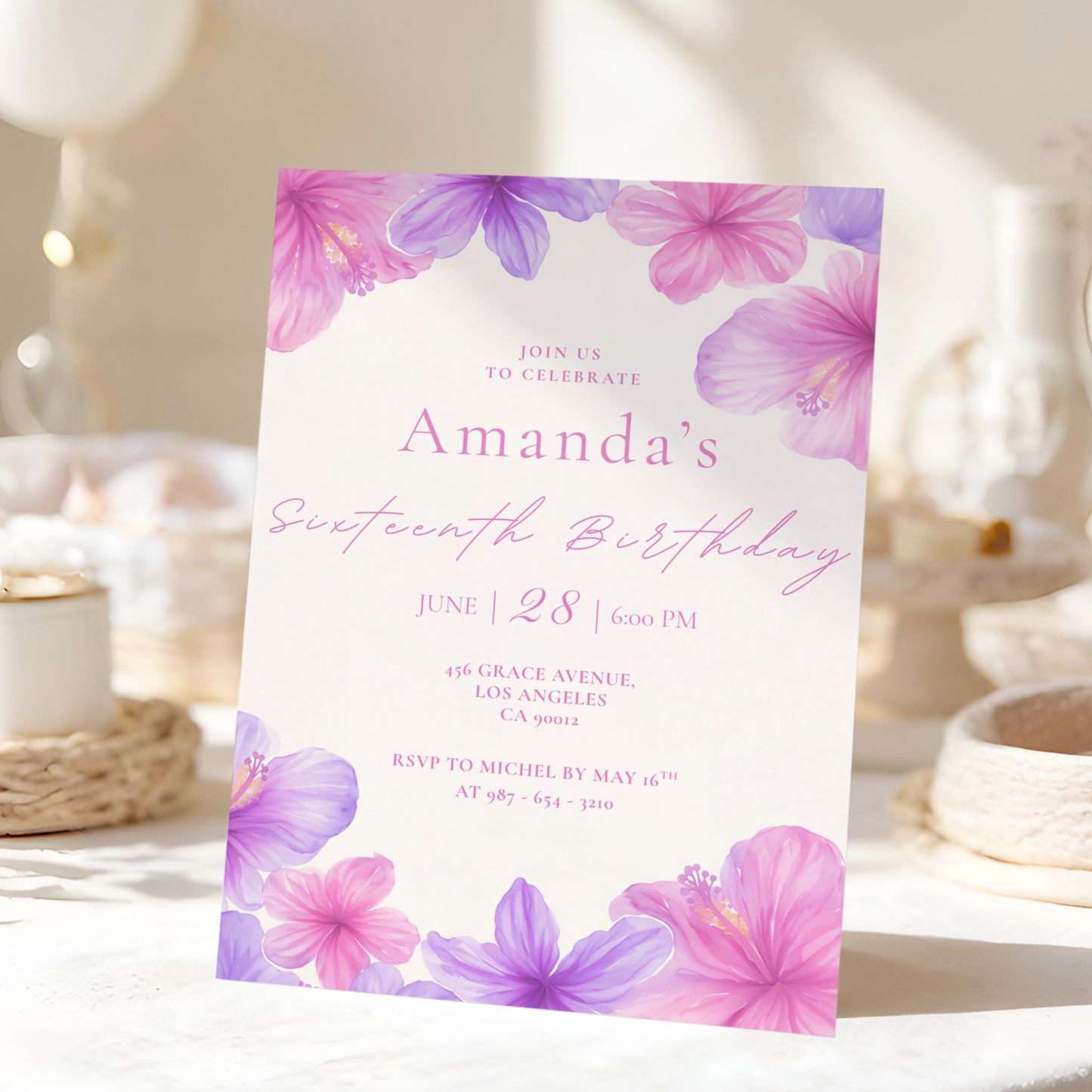 Pastel Invitation for Girls by Pretty Digital — view 9