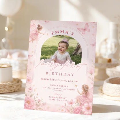 Emma's Garden — Fairy First Birthday Invitation Template by Pretty Digital — view 8