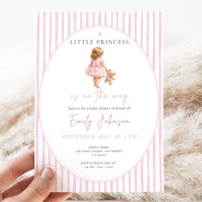 A Little Princess on the Way — Baby Girl Shower Invitation Template by Pretty Digital — view 9