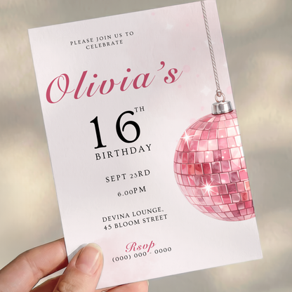 Chic Sweet 16 Invitation by Pretty Digital — view 3
