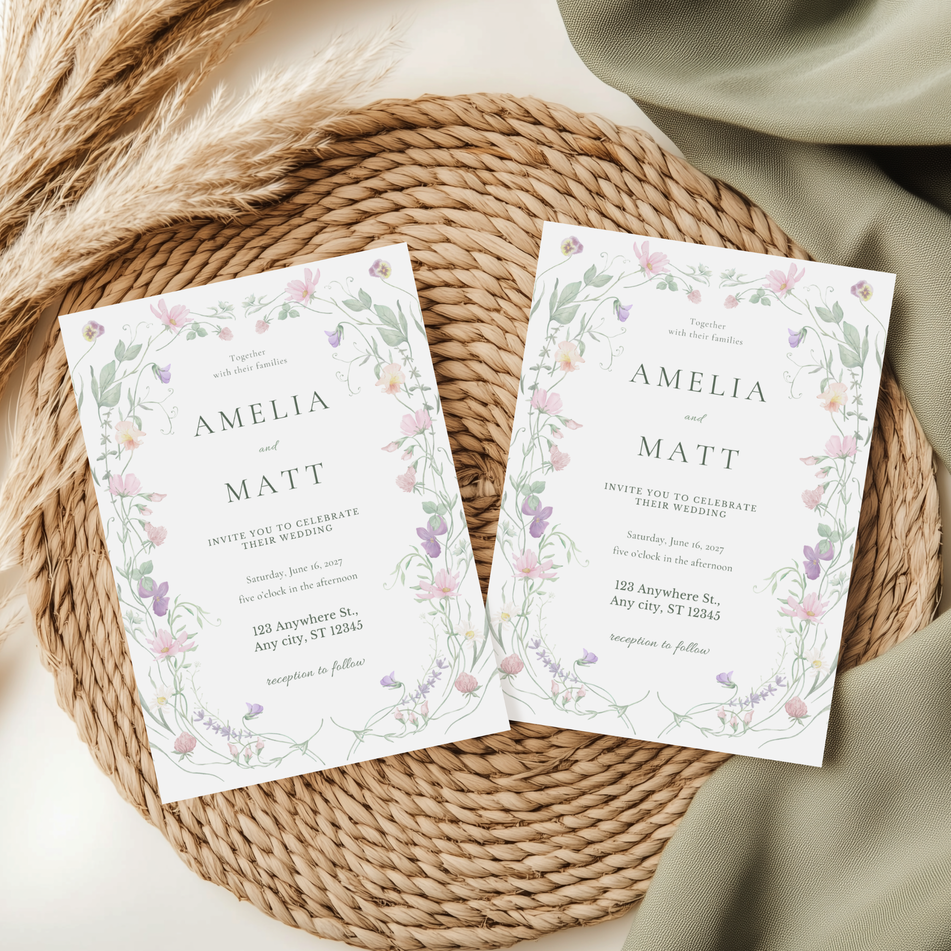 Modern Wedding Invitation by Pretty Digital — view 8