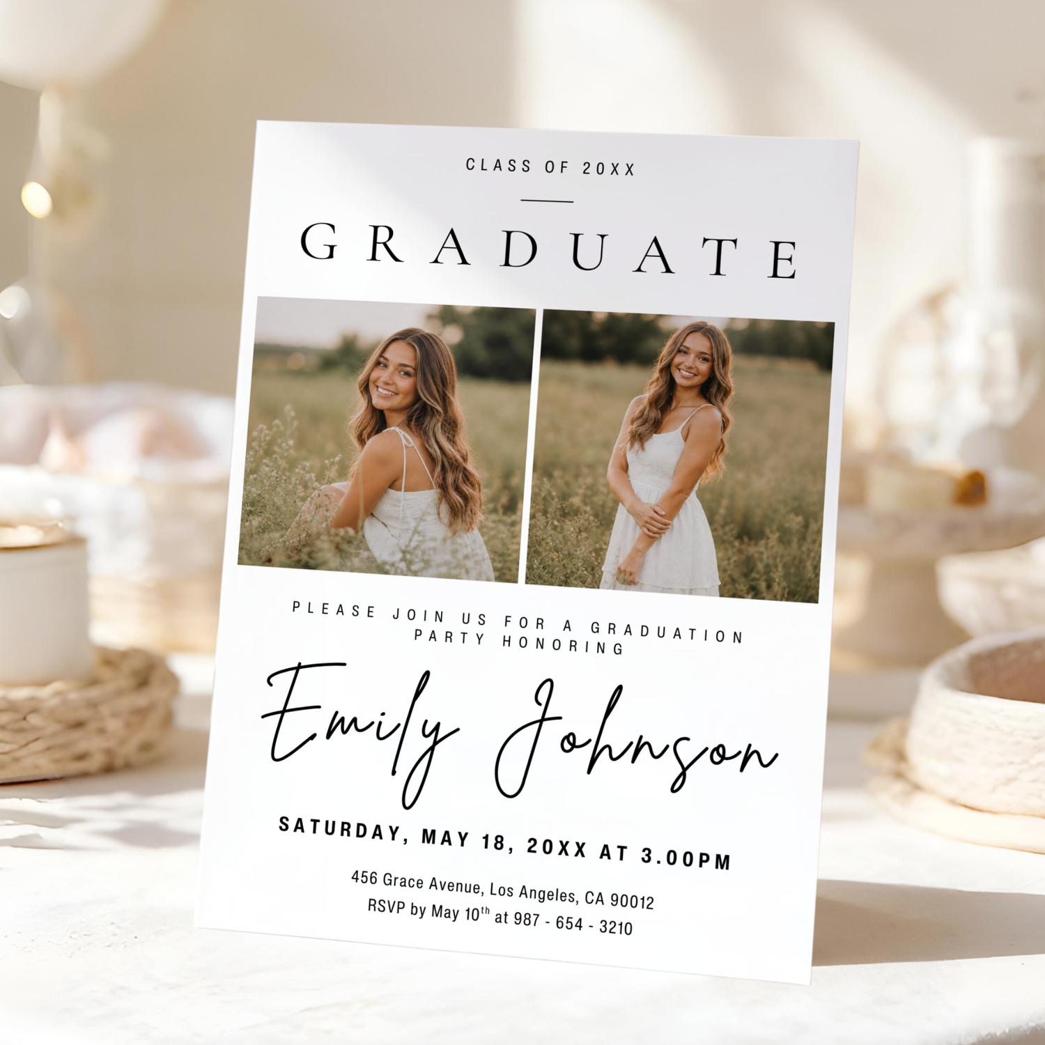 Graduate — Graduation Party Invitation Template by Pretty Digital — view 8