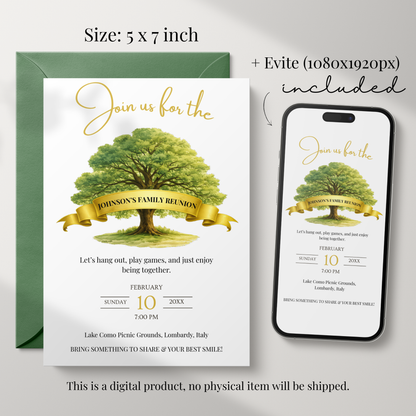 Classic Family Reunion Invitation by Pretty Digital — view 2