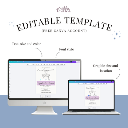 Floral Engagement Party Invitation by Pretty Digital — view 4