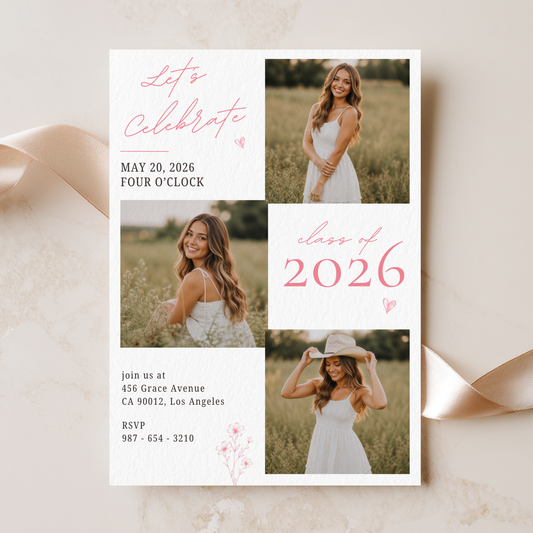 Modern invitation template by Pretty Digital — printable digital download