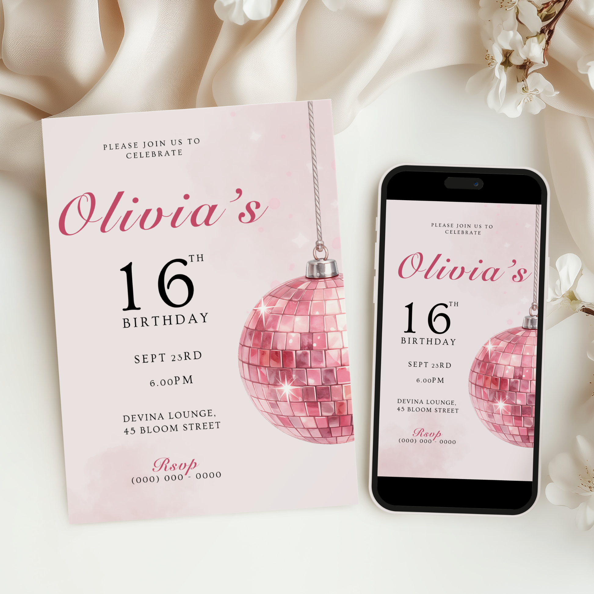 Chic Sweet 16 Invitation by Pretty Digital — view 5