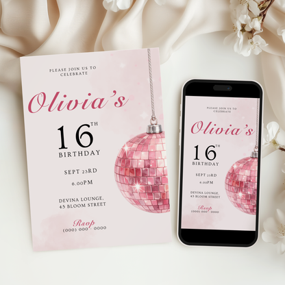Chic Sweet 16 Invitation by Pretty Digital — view 5