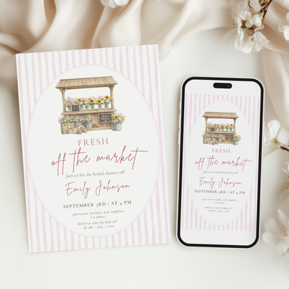 Fresh off the Market — Bridal Shower Invitation Template by Pretty Digital — view 6
