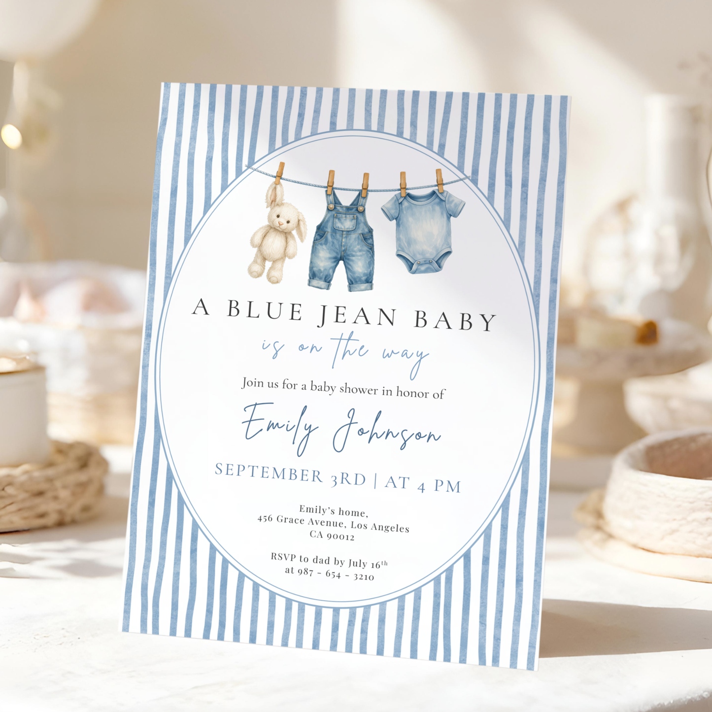 A Blue Jean Baby — Western Baby Shower Invitation Template by Pretty Digital — view 5