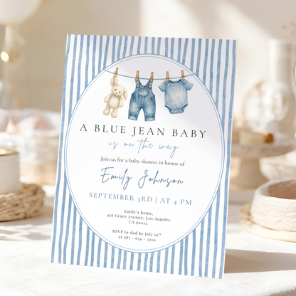 A Blue Jean Baby — Western Baby Shower Invitation Template by Pretty Digital — view 5