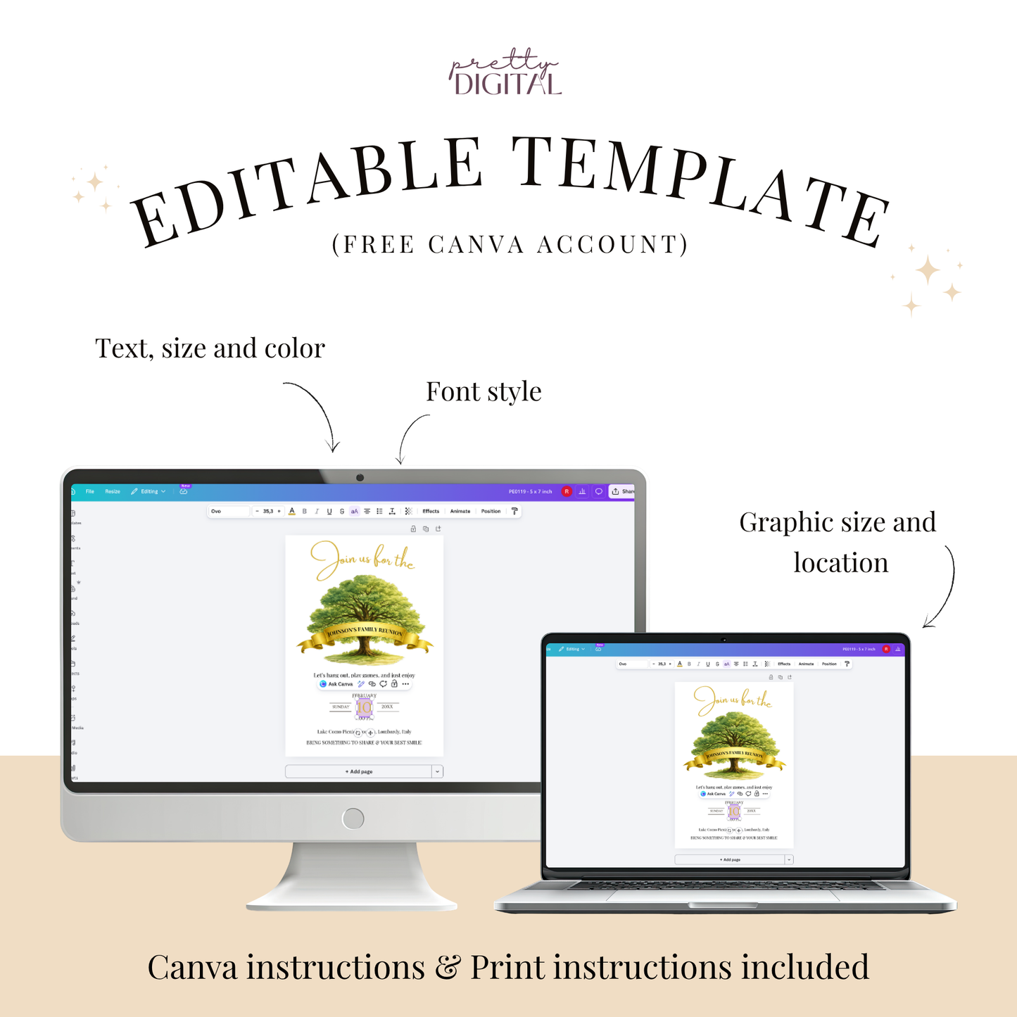 Classic Family Reunion Invitation by Pretty Digital — view 4