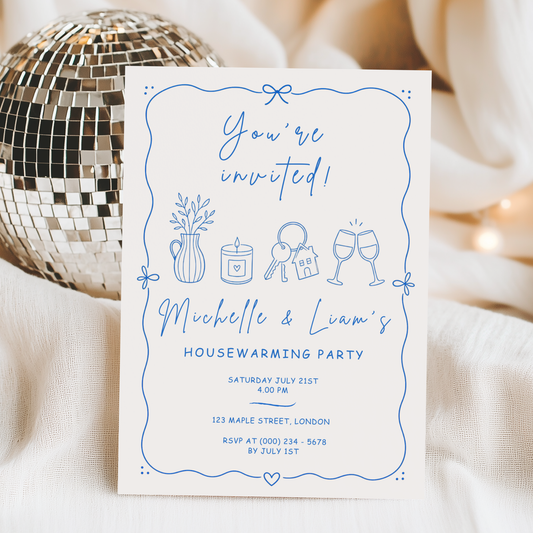 Modern invitation template by Pretty Digital — printable digital download