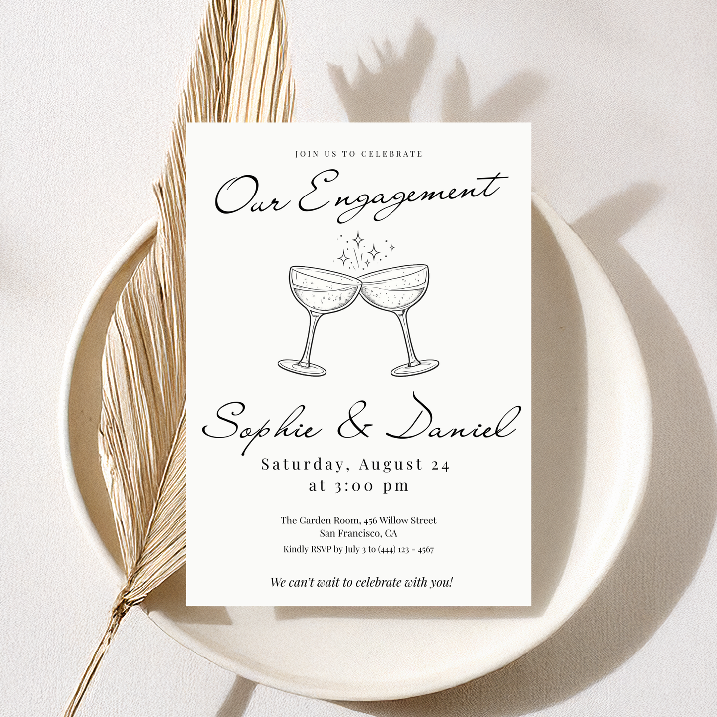 Floral Engagement Party Invitation by Pretty Digital — view 8