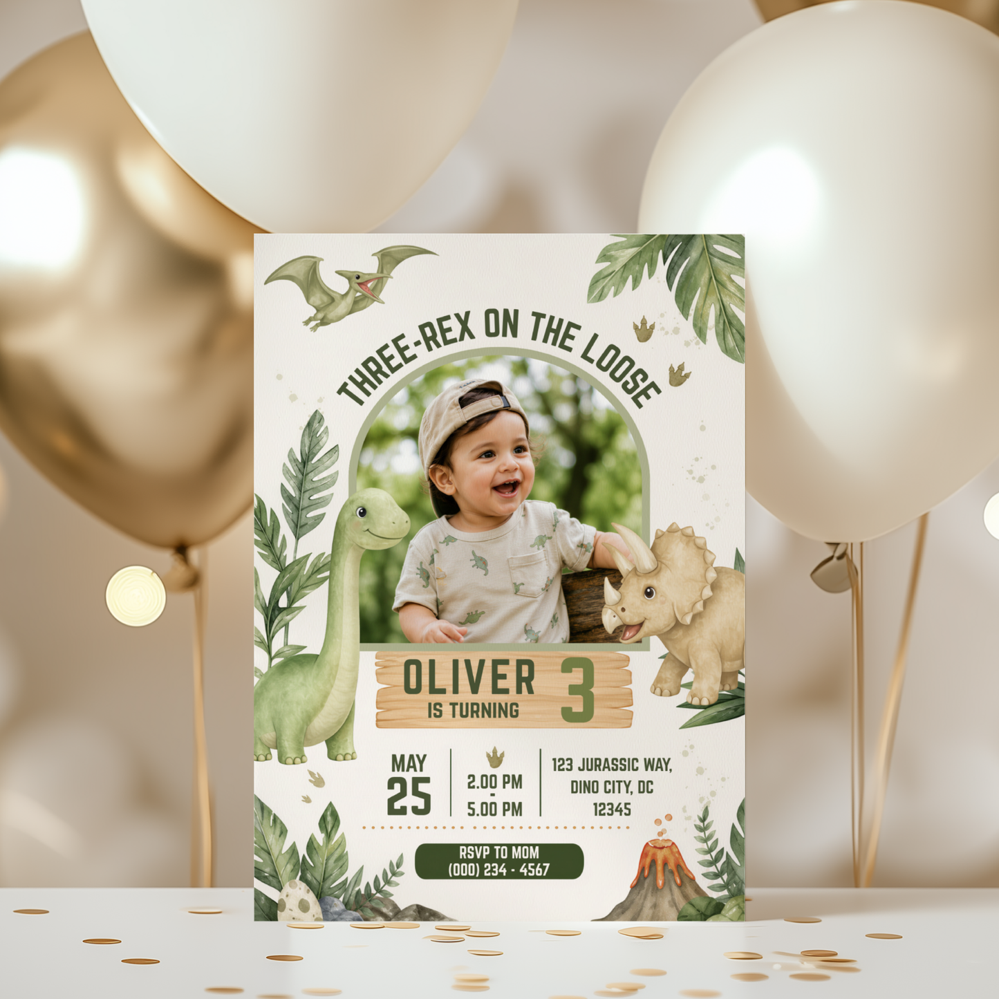 Rainbow Birthday Invitation for Girls by Pretty Digital — view 8