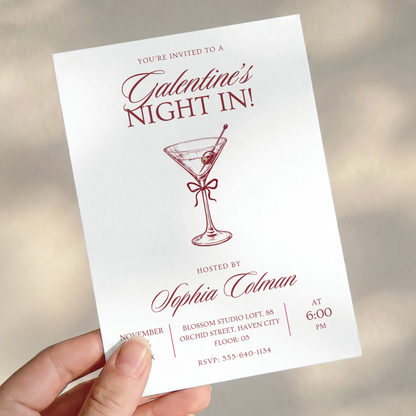 Galentine's Night In — Modern Galentine's Day Invitation by Pretty Digital — view 9