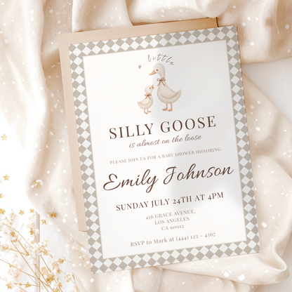 Silly Goose on the Loose — Baby Shower Invitation Template by Pretty Digital — view 9