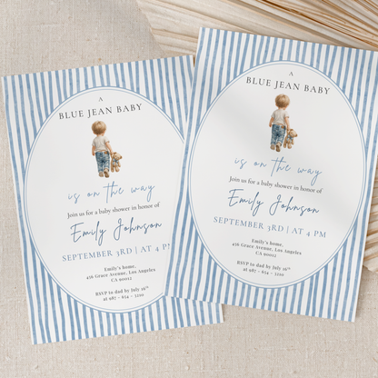 Blue Jean Baby — Western Baby Shower Invitation Template by Pretty Digital — view 8