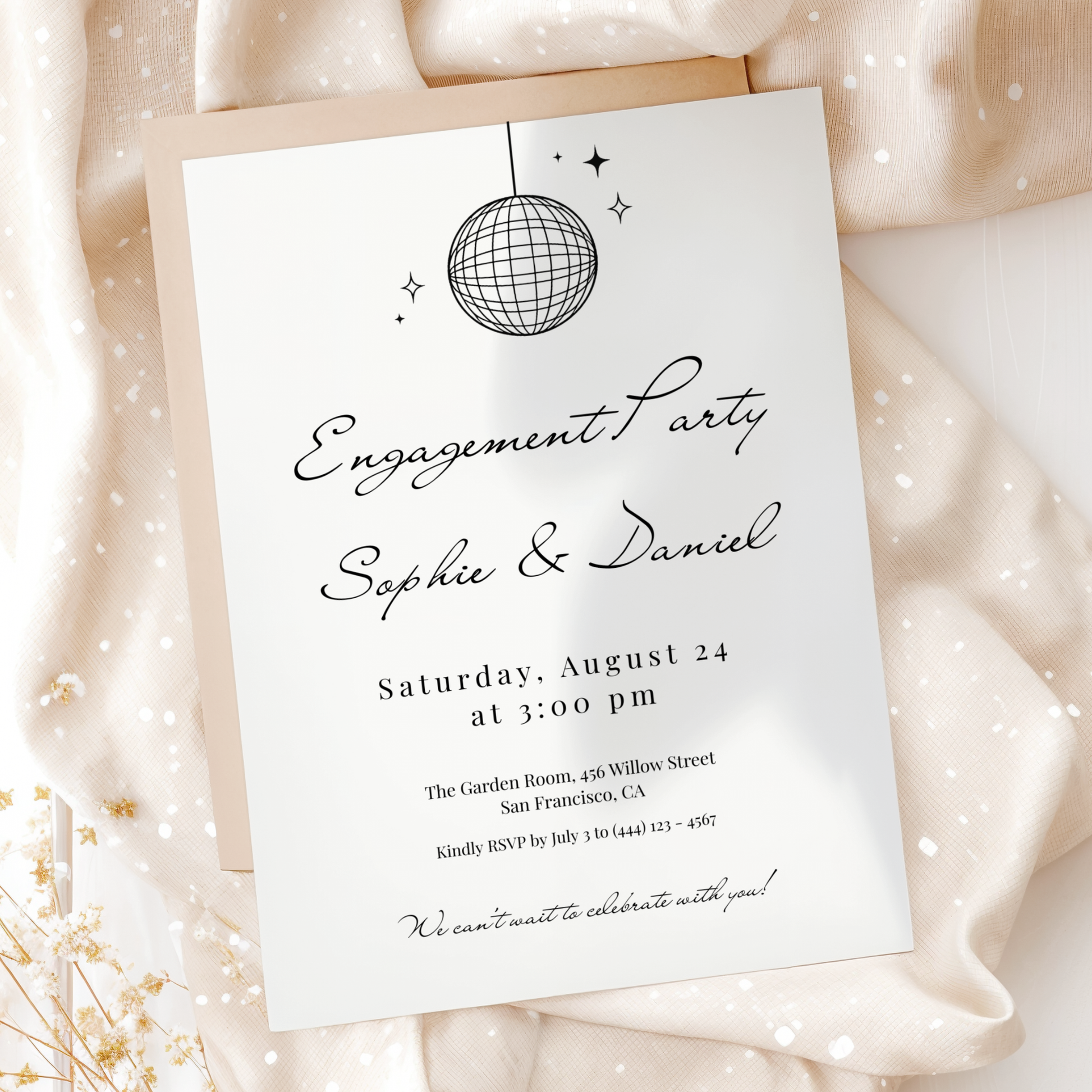 Modern Engagement Party Invitation by Pretty Digital — view 8
