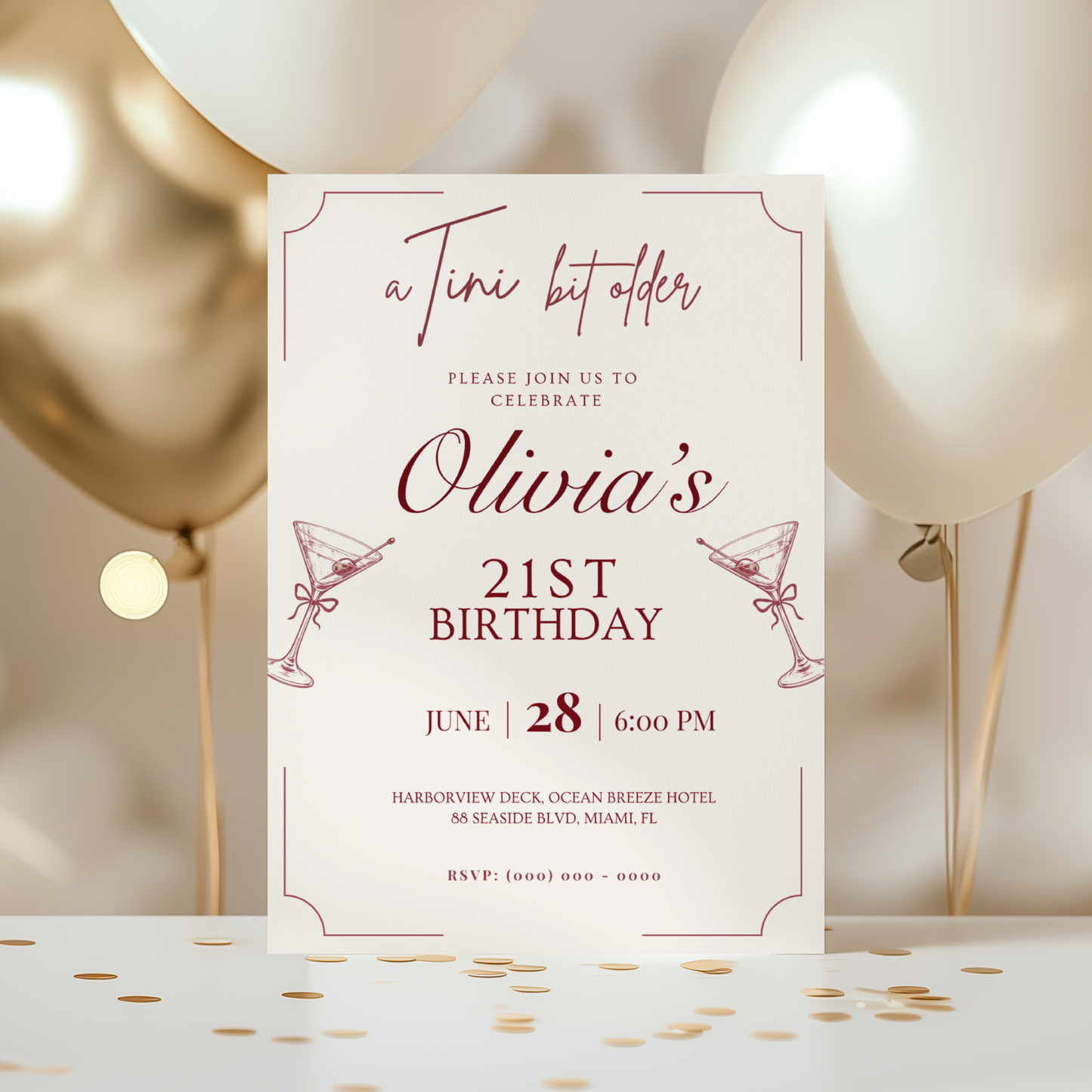 A Tini Bit Older — 21st Birthday Invitation Template by Pretty Digital — view 5
