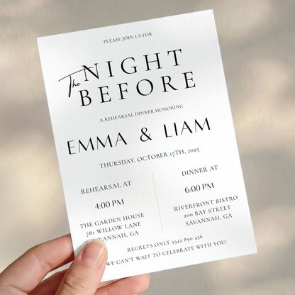Please Join Us — The Night Before Rehearsal Dinner Invitation by Pretty Digital — view 6