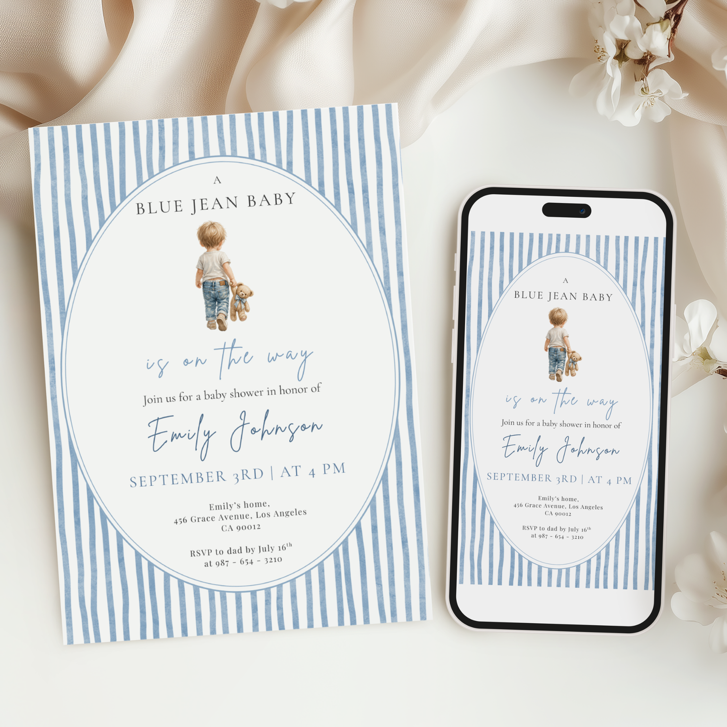 Blue Jean Baby — Western Baby Shower Invitation Template by Pretty Digital — view 6