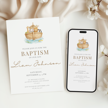 Elegant Baptism Invitation by Pretty Digital — view 6