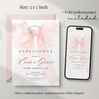 Floral Baby Shower Invitation by Pretty Digital — view 2