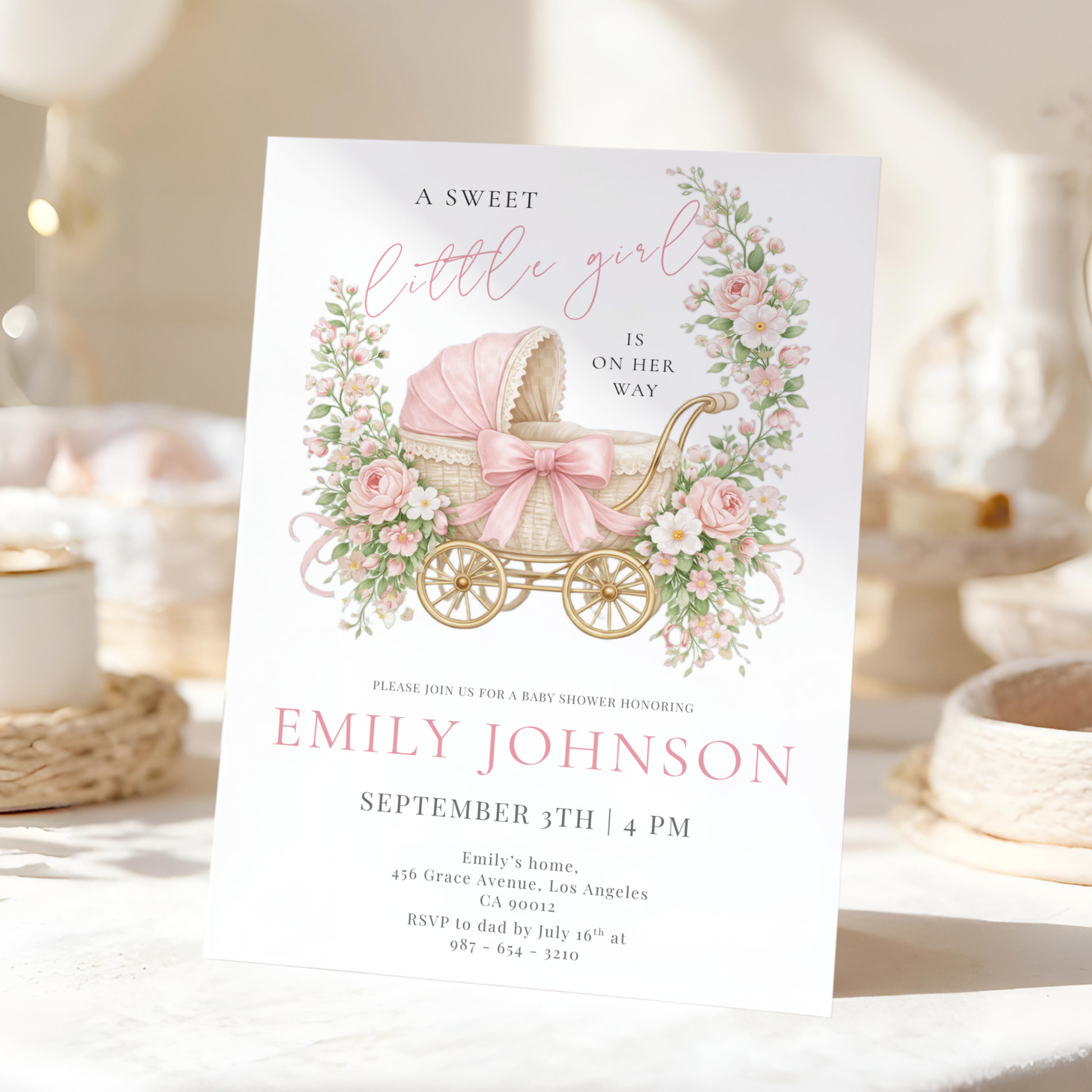 A Sweet Little — Baby Shower Invitation Template by Pretty Digital — view 10