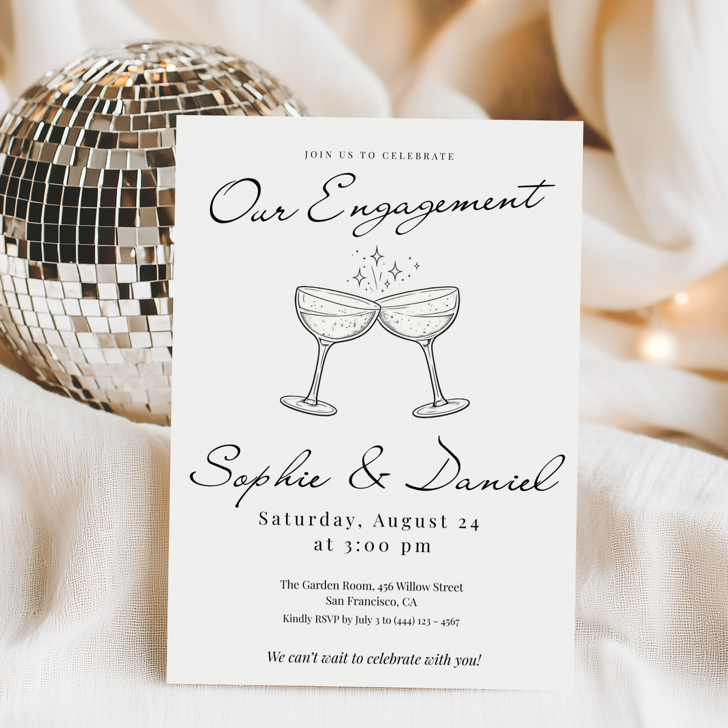 Floral Engagement Party Invitation by Pretty Digital — view 10