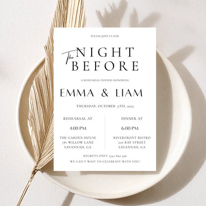 Please Join Us — The Night Before Rehearsal Dinner Invitation by Pretty Digital — view 3