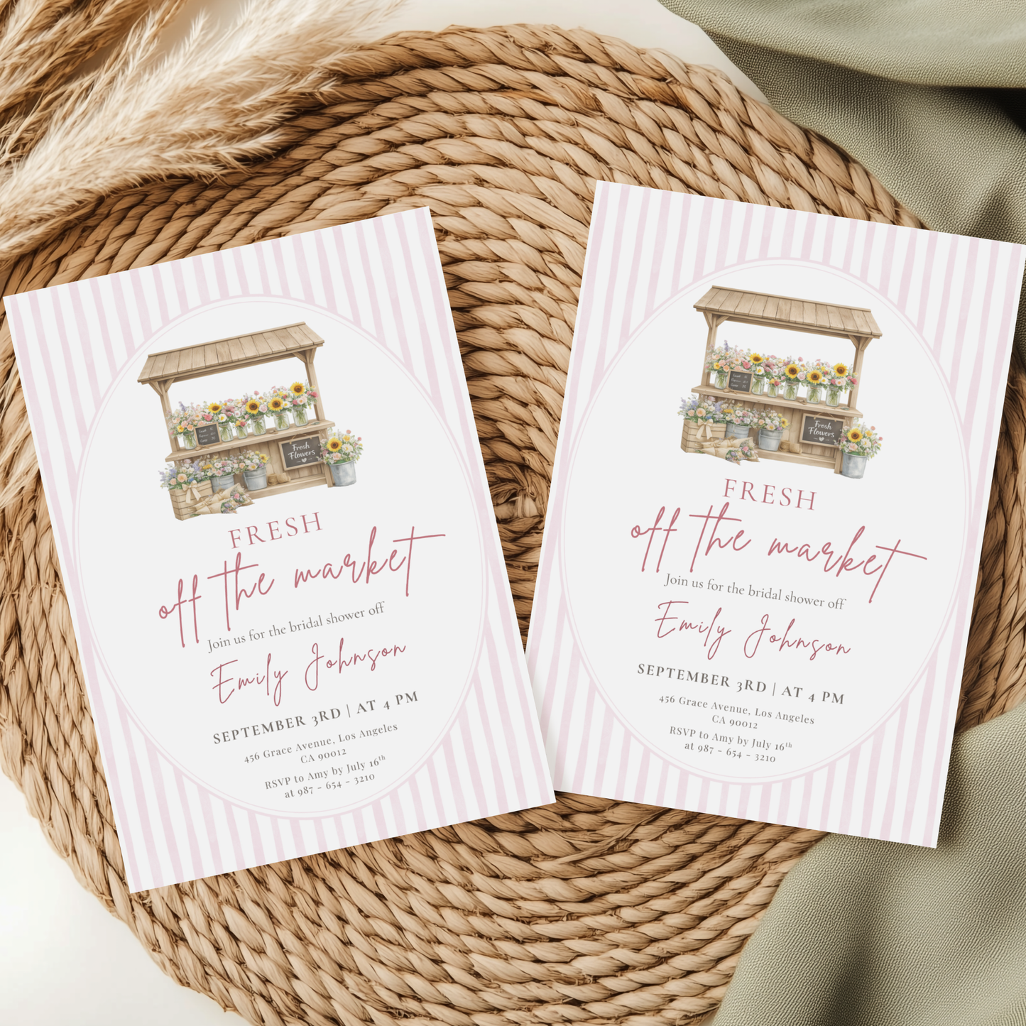 Fresh off the Market — Bridal Shower Invitation Template by Pretty Digital — view 9
