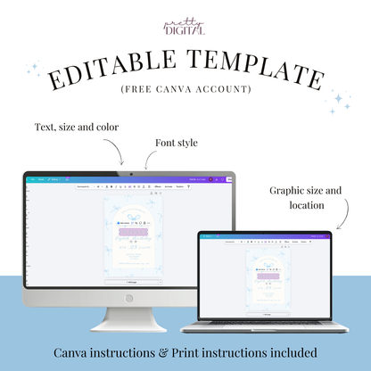 Pink Invitation for Girls by Pretty Digital — view 4
