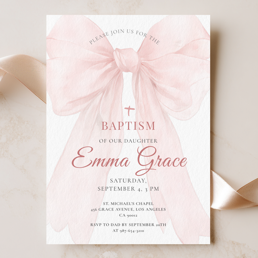 Floral invitation template by Pretty Digital — printable digital download